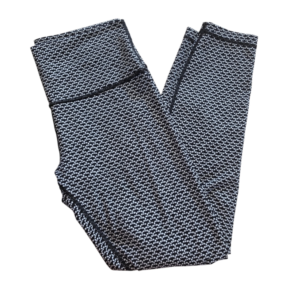 Lululemon Wunder Under High Rise 7/8 Tight Luxtreme Black White Leggings